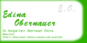 edina obernauer business card